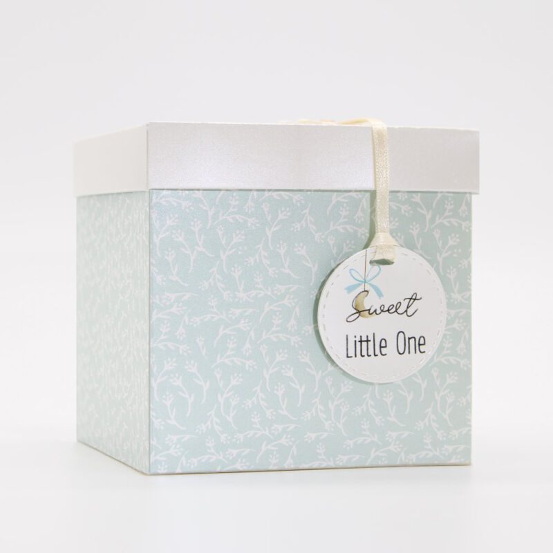 Explosionsbox Babyschuhe Blue zur Geburt