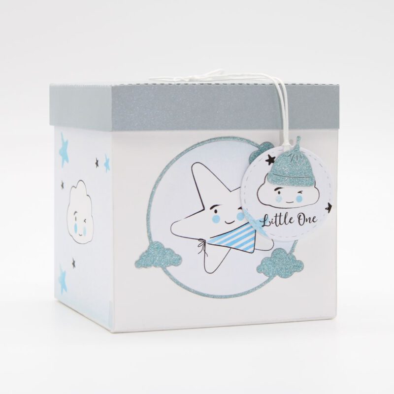 Explosionsbox Stern Blue zur Geburt